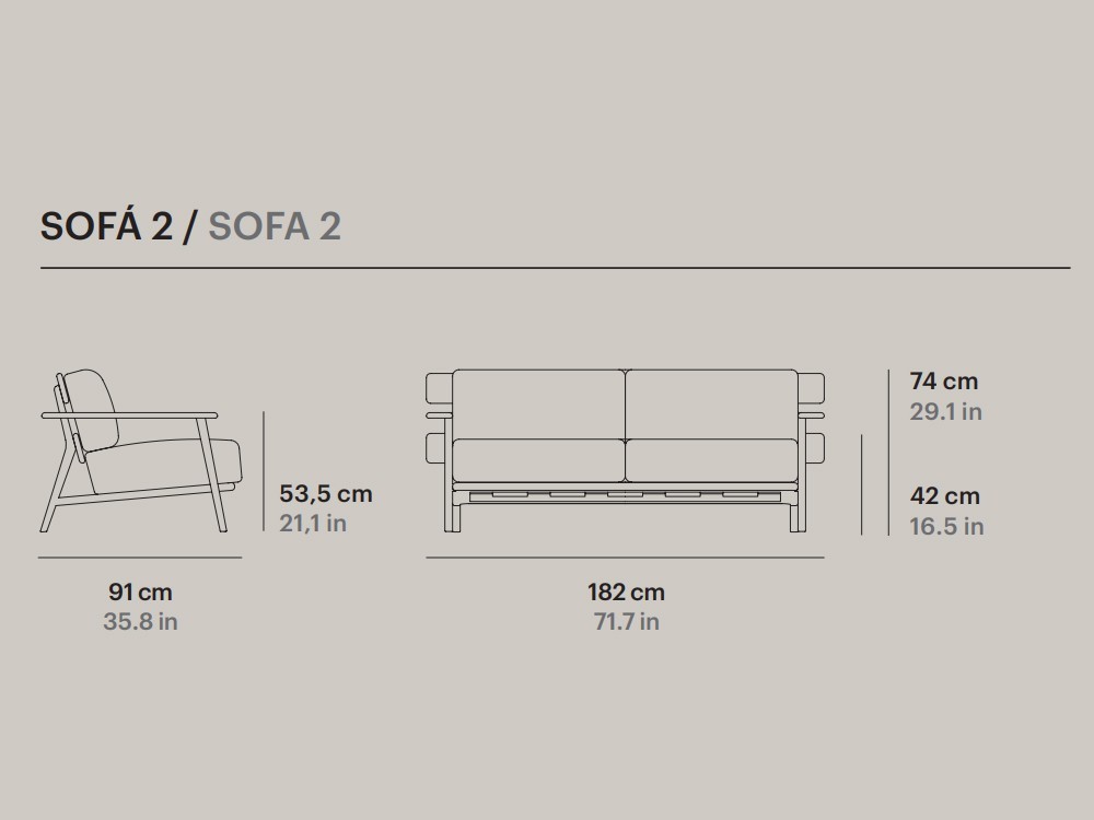 Sofá de dos o tres plazas Paralel Point Point - 14