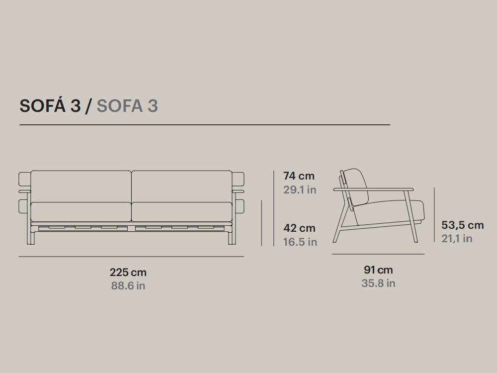 Sofá de dos o tres plazas Paralel Point Point - 15