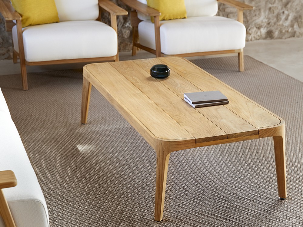 Mesa de centro de madera de teca Paralel Point Point - 4