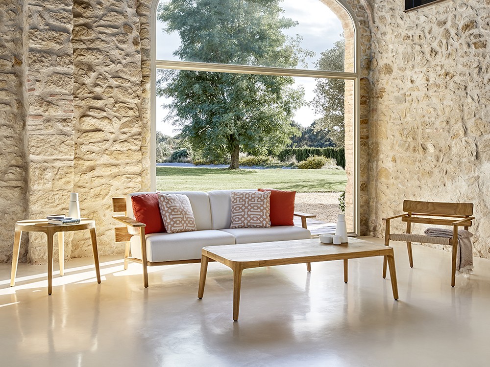 Mesa de centro de madera de teca Paralel Point Point - 6