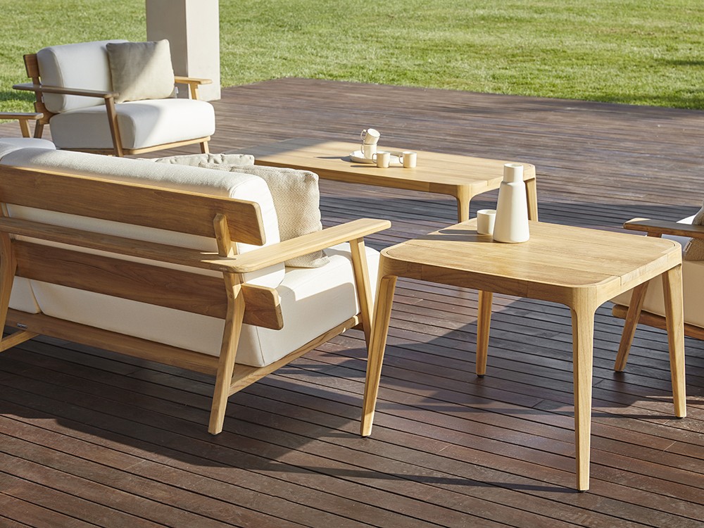 Mesa de centro de madera de teca Paralel Point Point - 7