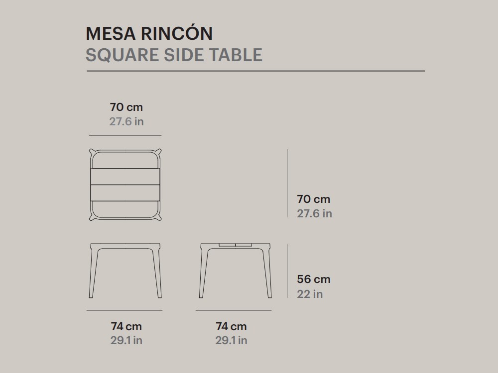 Mesa de rincón redonda o cuadrada Paralel Point Point - 10
