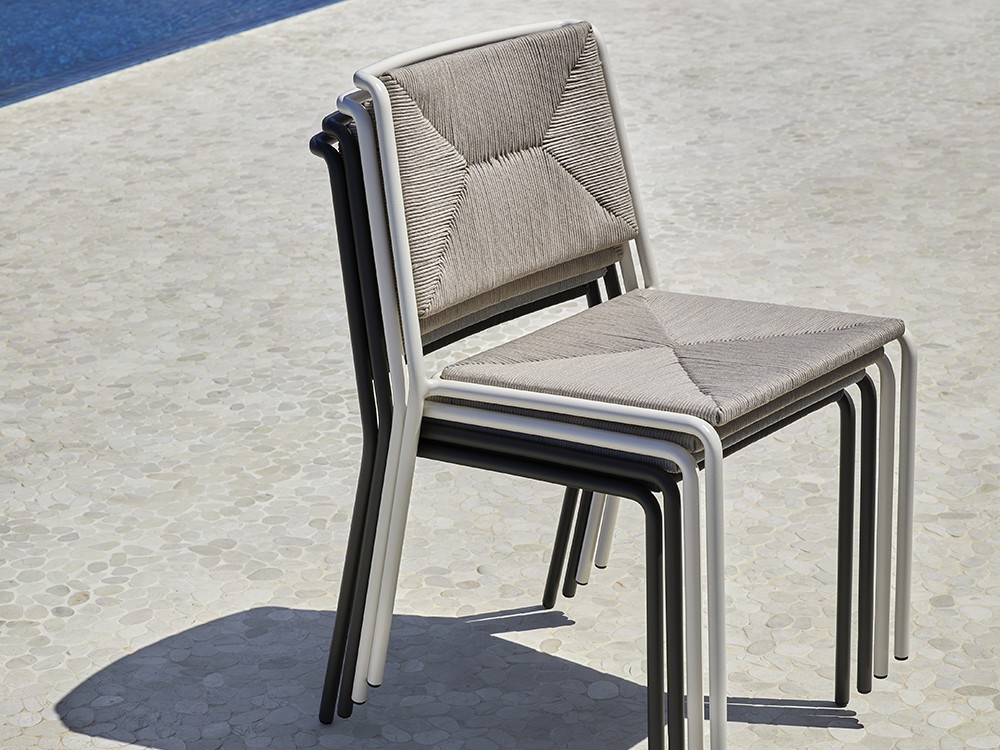 Silla de aluminio con asiento de cuerda Summer Point Point - 8