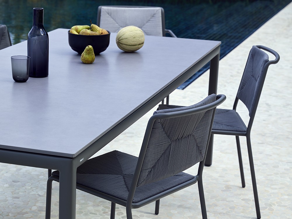 Silla de aluminio con asiento de cuerda Summer Point Point - 12