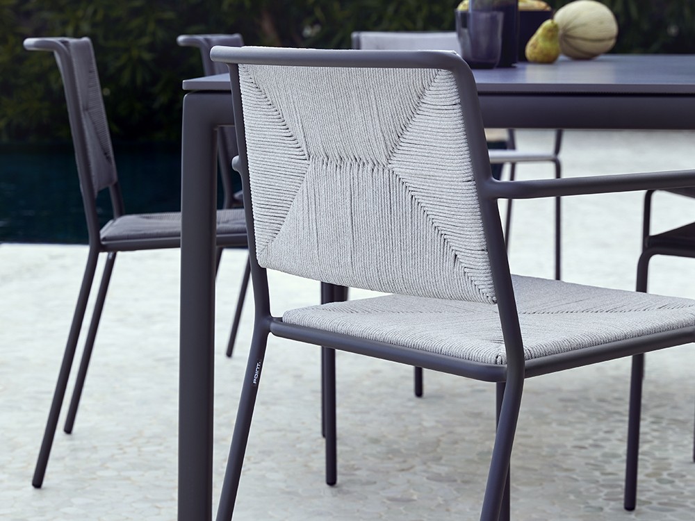 Silla de aluminio con asiento de cuerda Summer Point Point - 10