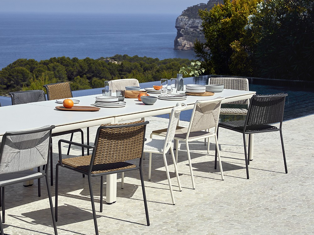 Silla con brazos con asiento de cuerda Summer Point Point - 9