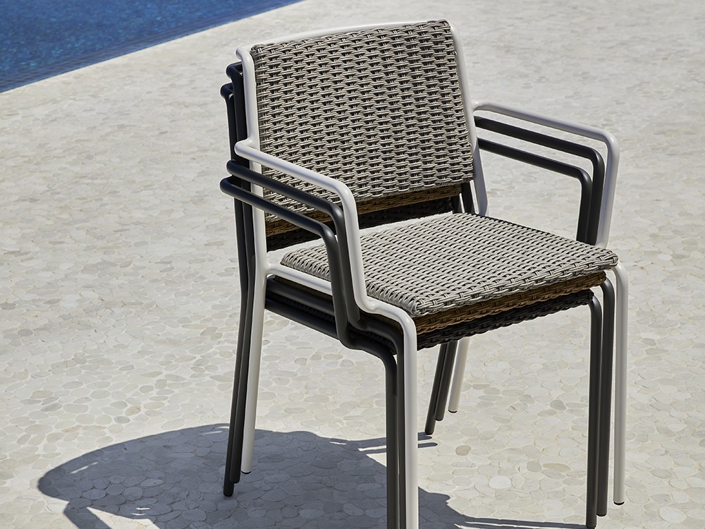 Silla con brazos con asiento de cuerda Summer Point Point - 8