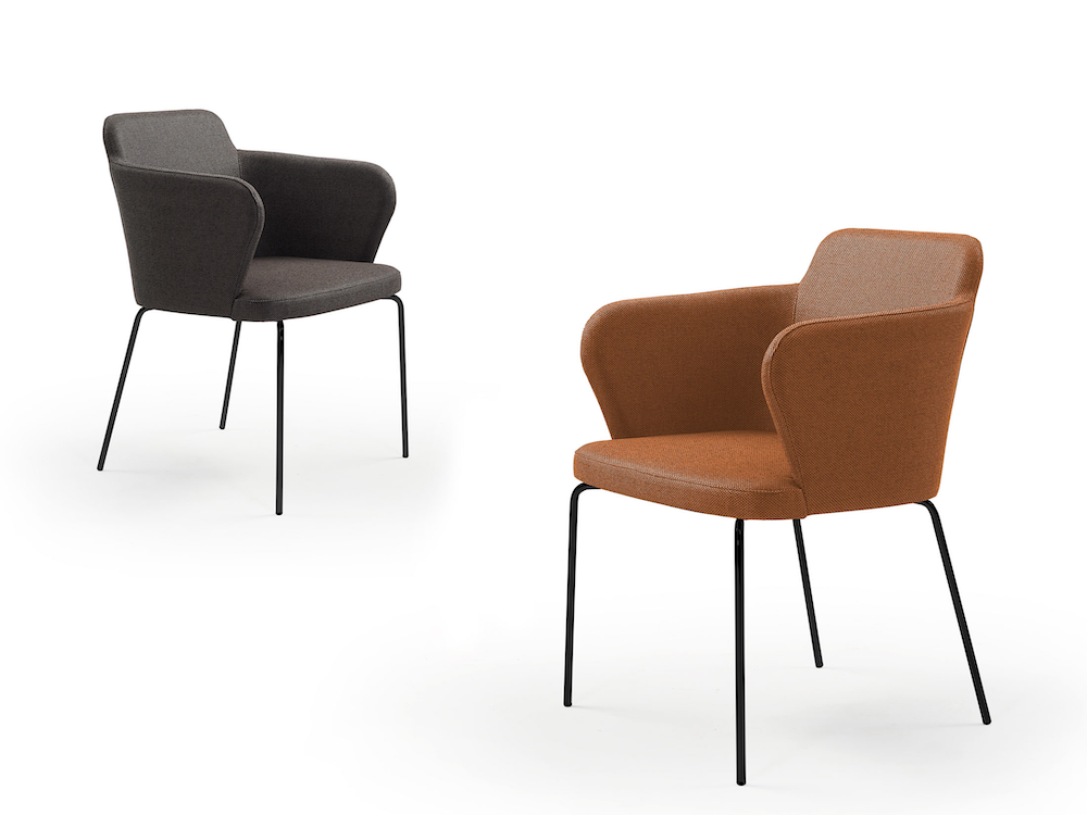 Sillón tapizado con patas metálicas Evia PH Doos - 3