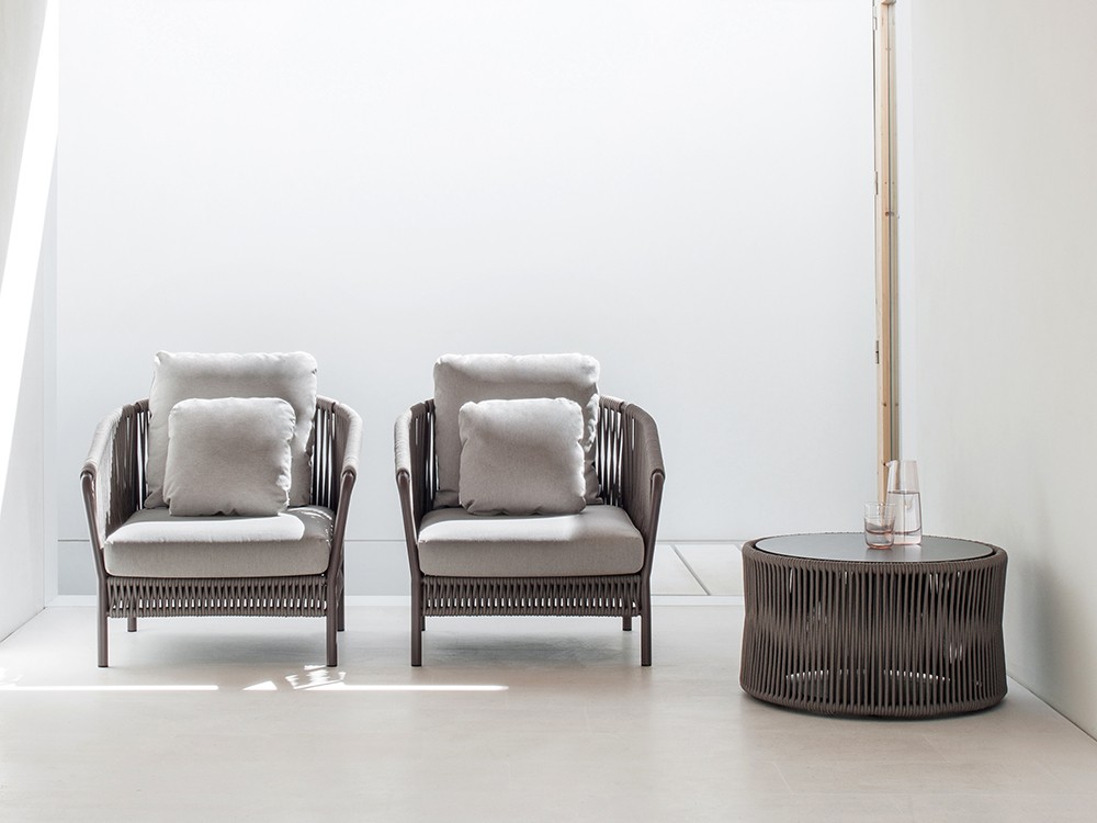 Sillón para exterior de aluminio y cuerda trenzada Weave de Point - 24