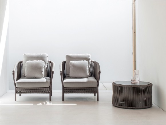 Sillón para exterior de aluminio y cuerda trenzada Weave de Point - 24