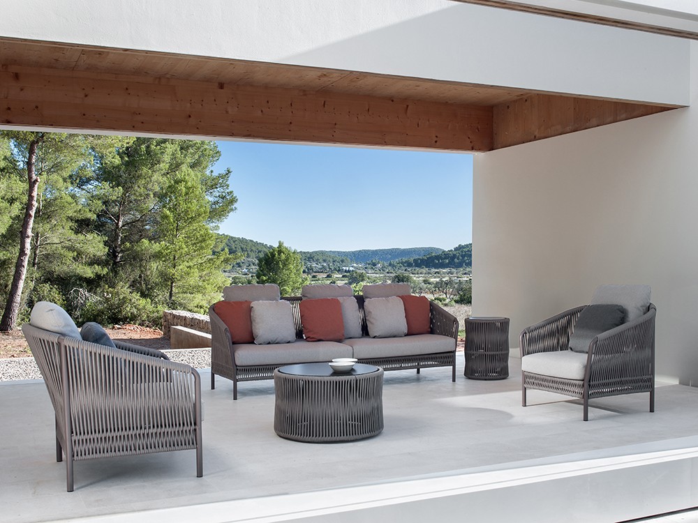 Sillón para exterior de aluminio y cuerda trenzada Weave de Point - 22