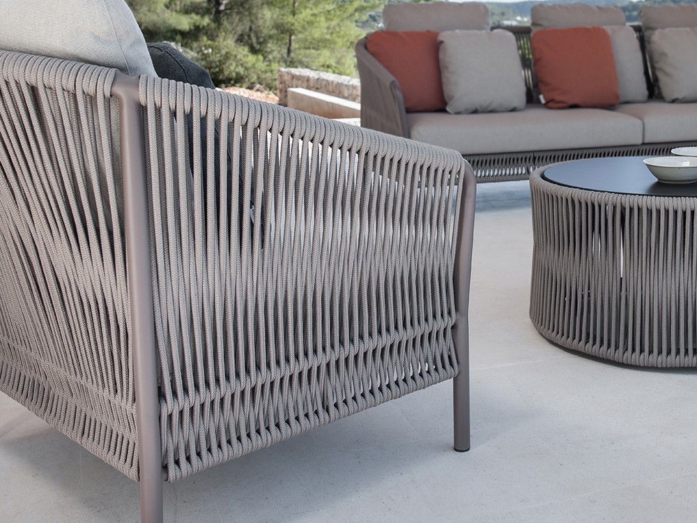 Sillón para exterior de aluminio y cuerda trenzada Weave de Point - 21