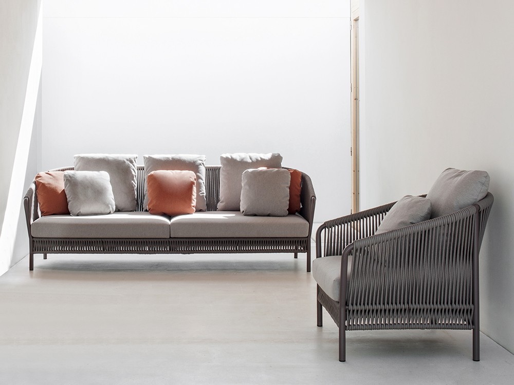 Sillón para exterior de aluminio y cuerda trenzada Weave de Point - 23