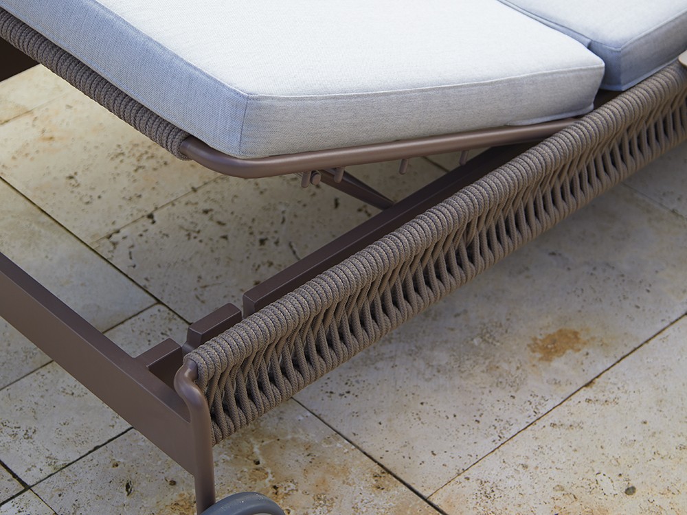 Tumbona reclinable con ruedas de cuerda trenzada Weave  de Point - 21