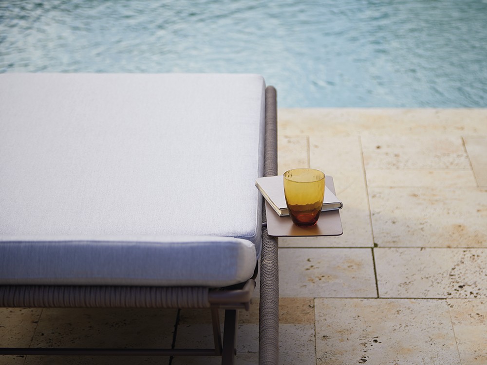 Tumbona reclinable con ruedas de cuerda trenzada Weave  de Point - 22