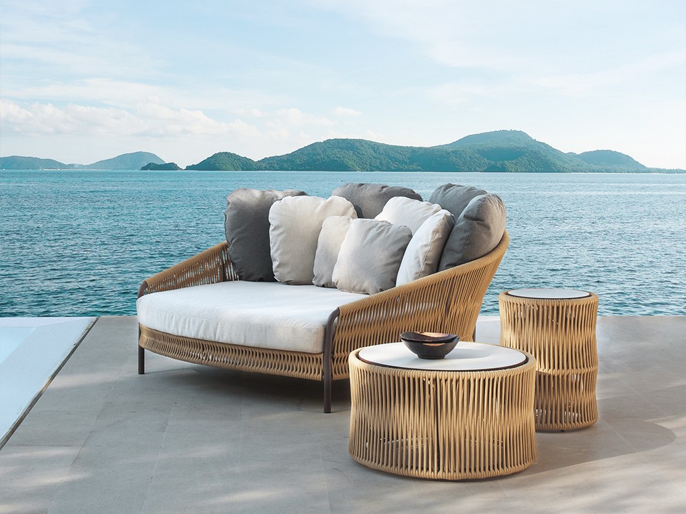 Mesa de centro de cuerda trenzada Weave Point Point - 30