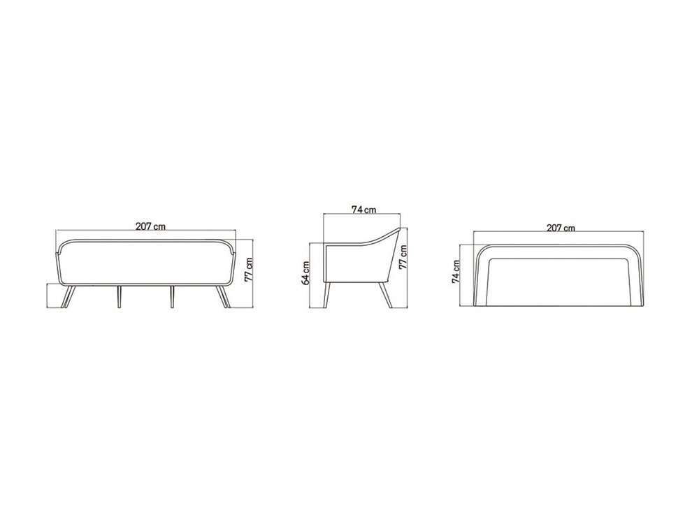 Sofá para salón exterior de 2 o 3 plazas de aluminio y cuerda trenzada con asientos tapizados Serpent de Skyline Design - 7