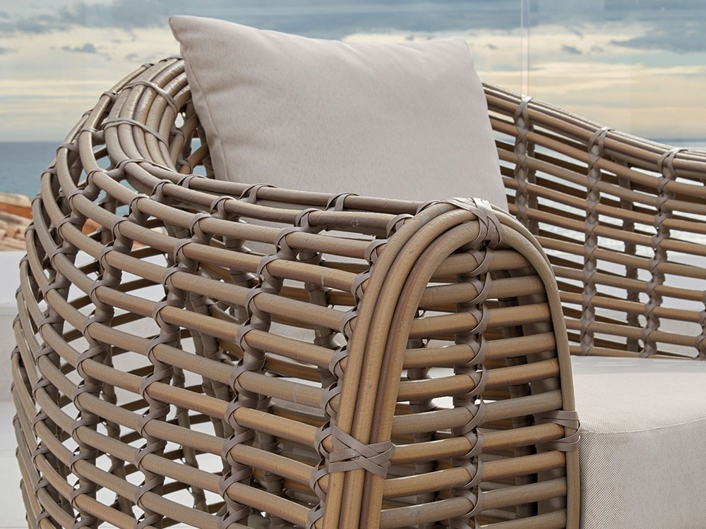 Sillón de exterior de fibras sintética trenzada Ruby Skyline Design - 6