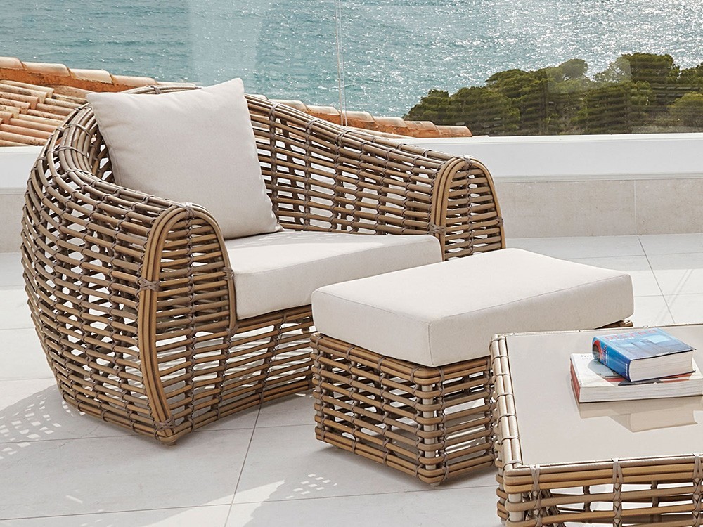 Sillón de exterior de fibras sintética trenzada Ruby Skyline Design - 2