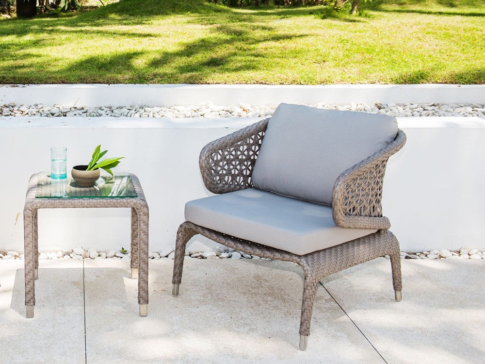 Sillón de exterior Journey con cojines tapizados de Skyline - 3