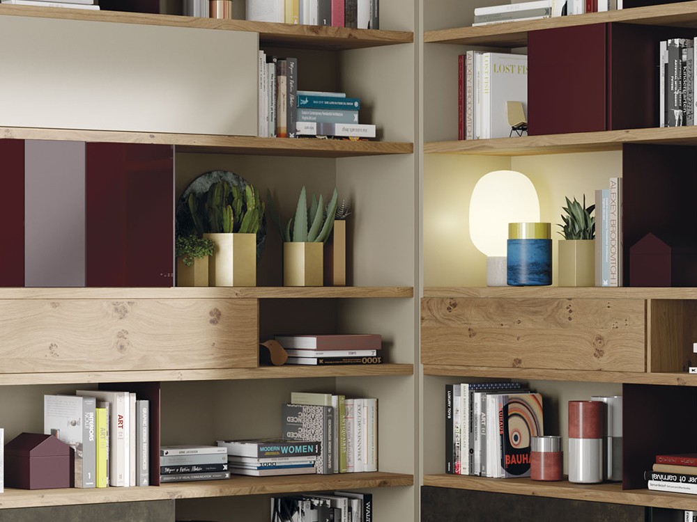 Librería modular para rincón Line Vive - 2