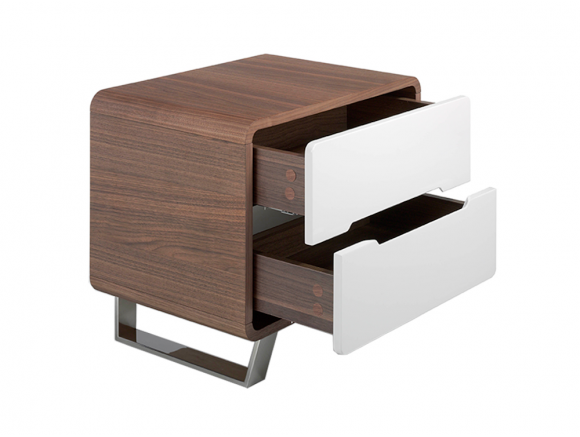 ANGEL CERDÁ - Mesa De Rincón Rectangular En Piel Camel Con Patas De