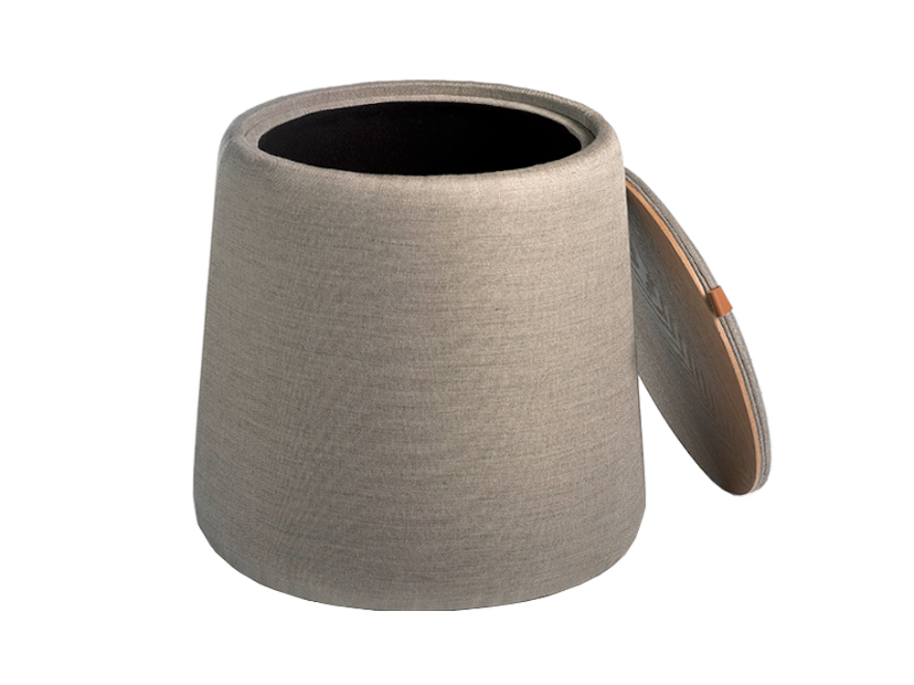 Puff tapizado en tela con hueco interior 5073 Ángel Cerdá Ángel Cerdá - 3