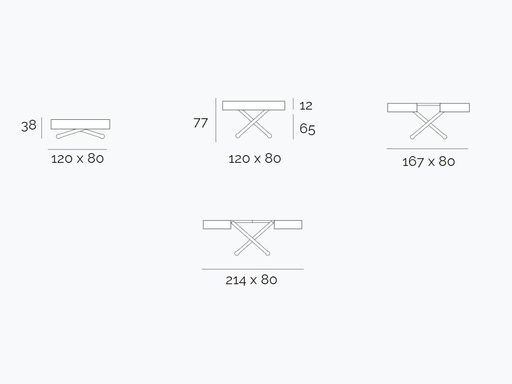 Mesa de centro Activa elevable manual Madera de Indesan - 14