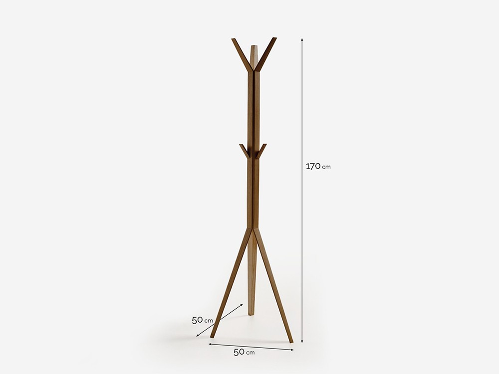 Medidas del perchero Hang de Beltá frajumar de madera maciza