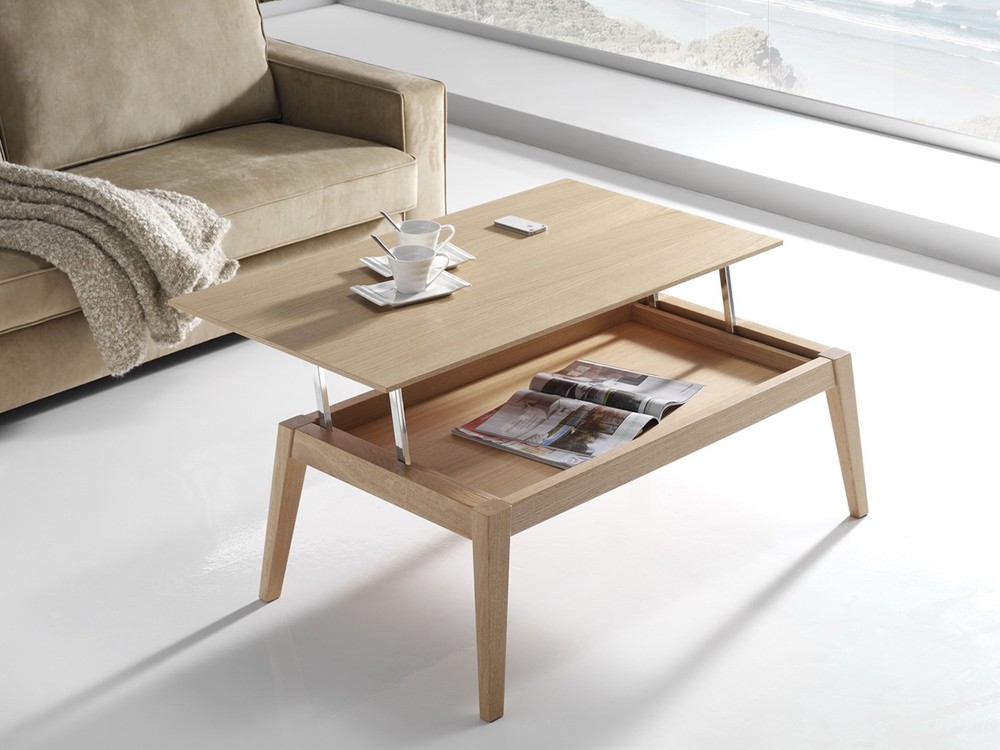 Conjunto de muebles de salón completo en color madera blanca nordic y  madera color natural en