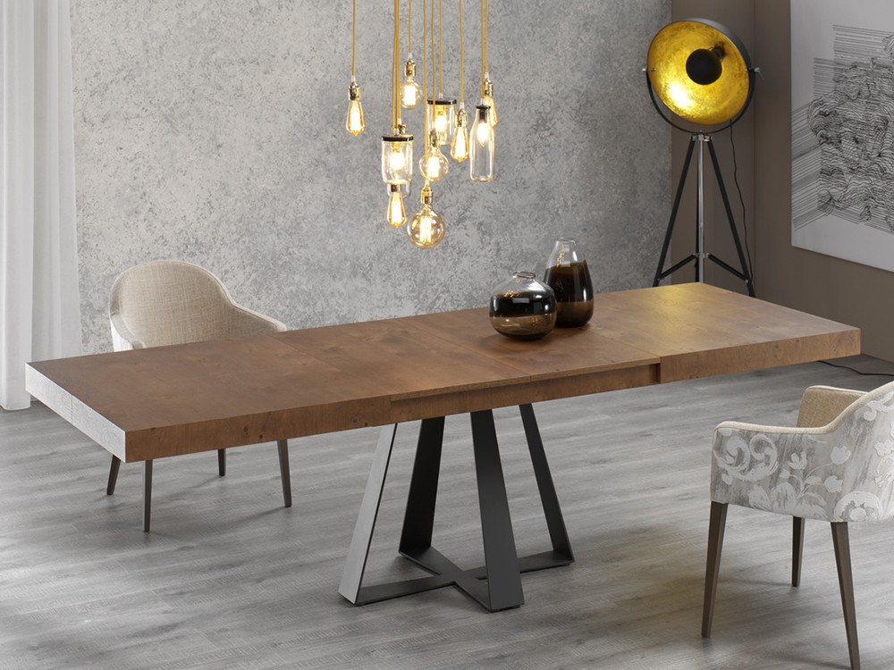 Mesa Cross extensible con sobre en chapa natural de Indesan - 5