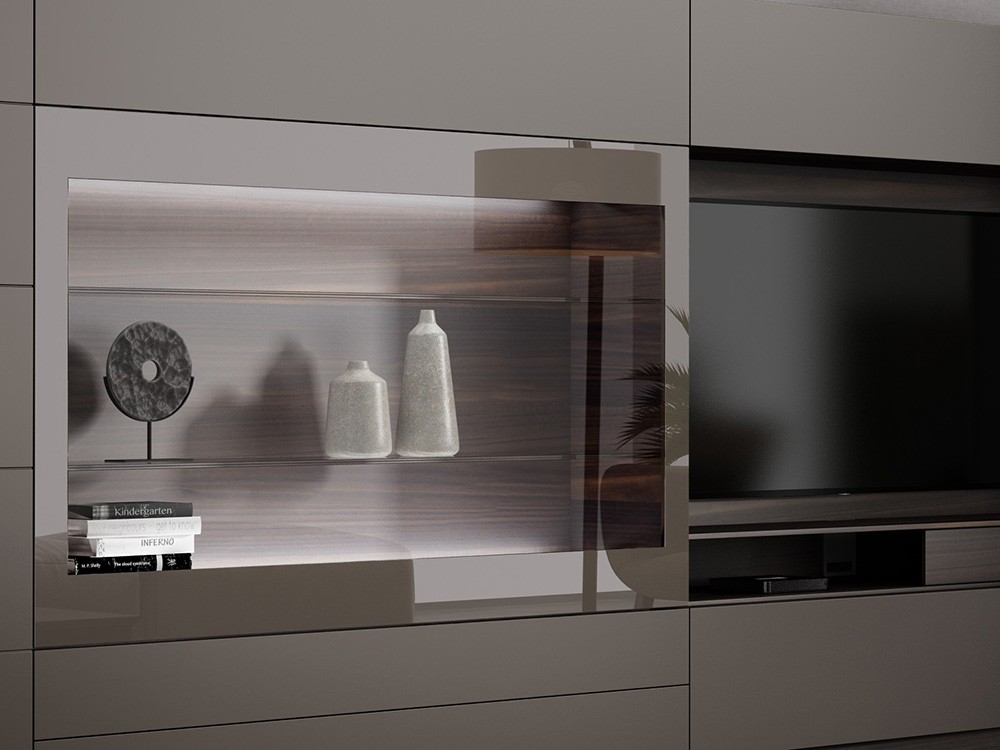 Mueble para salón con vitrina y cajones Singular A.Brito - 3