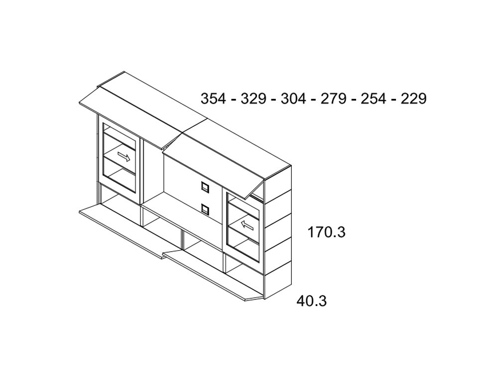 Mueble para salón con dos puertas correderas Singular A.Brito - 4