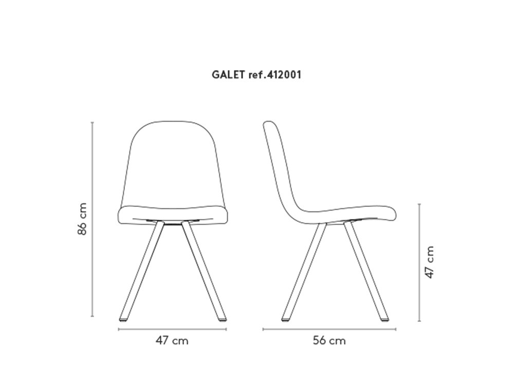 Silla Galet de pie central 4120 Mobliberica - 5