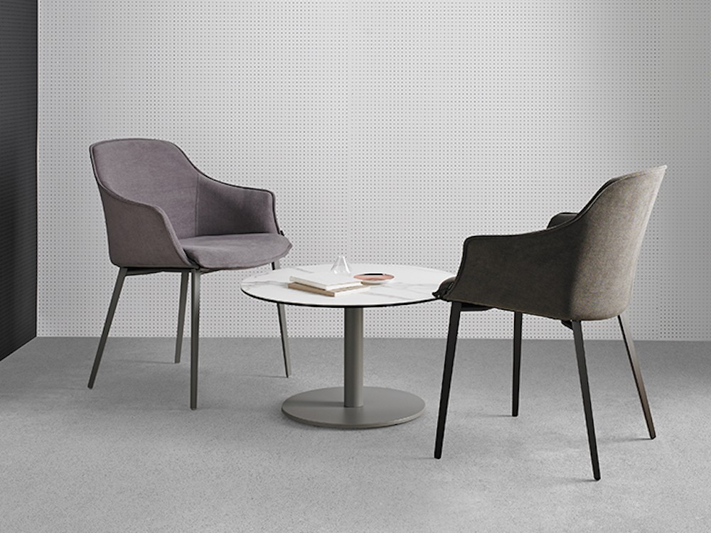 Silla fija con pies metálicos Kedua Mobliberica - 1