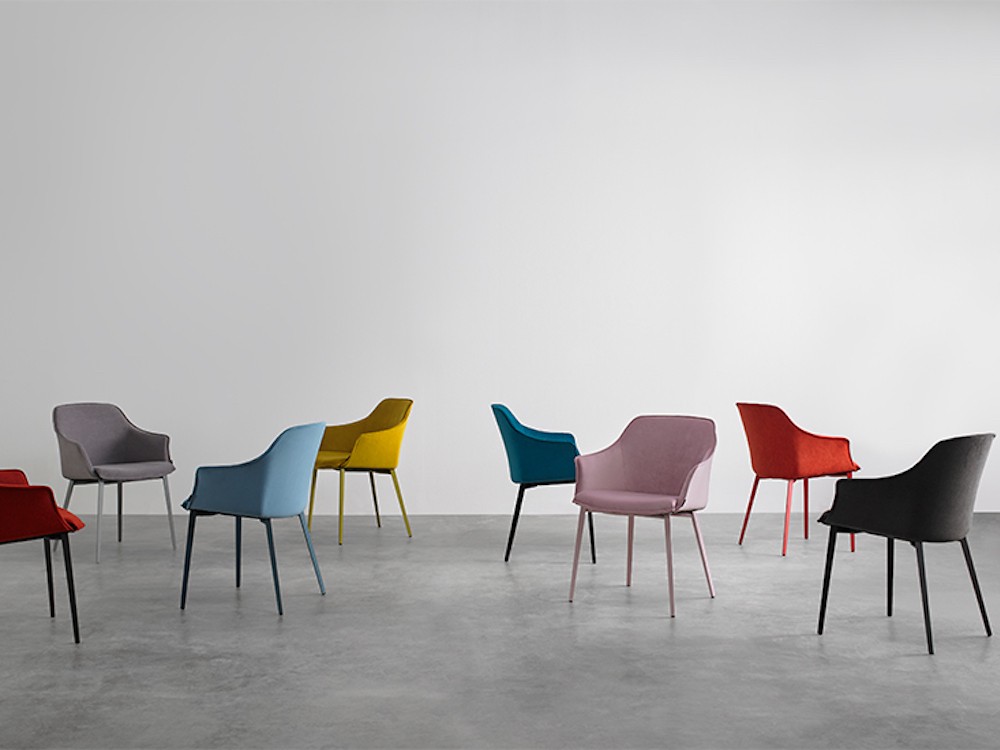 Silla fija con pies metálicos Kedua Mobliberica - 3