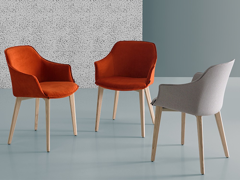 Silla con pies de madera Kedua Mobliberica - 2