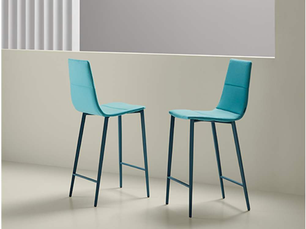 Taburete con asiento de madera o tapizado Salt Mobliberica - 2