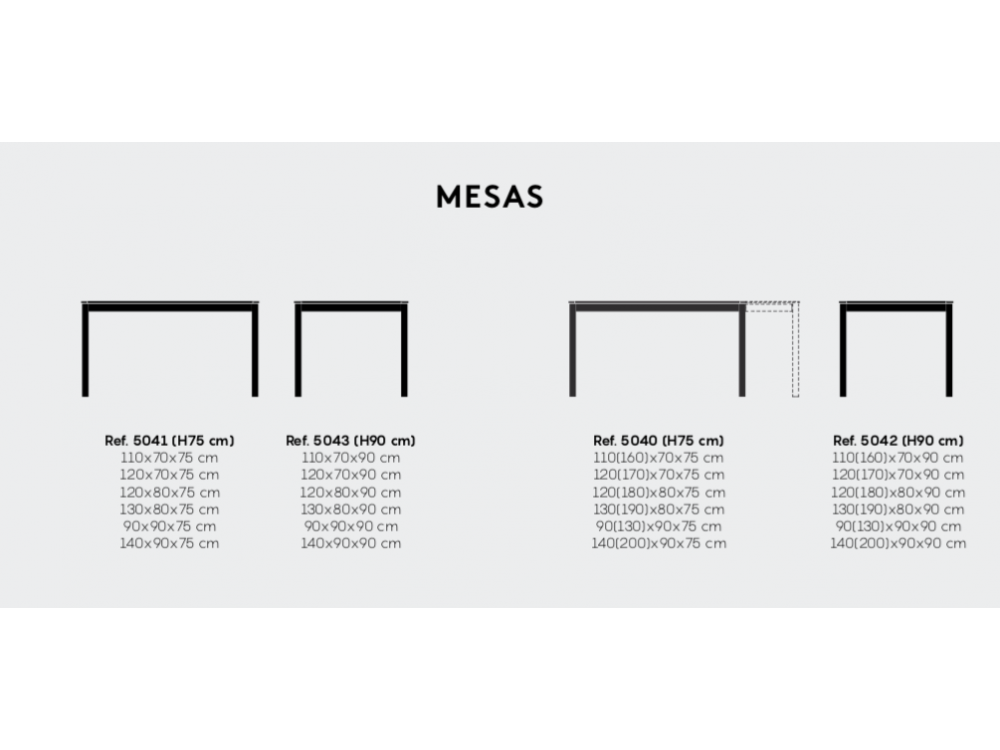 Mesa fija o extensible Salt Mobliberica - 8