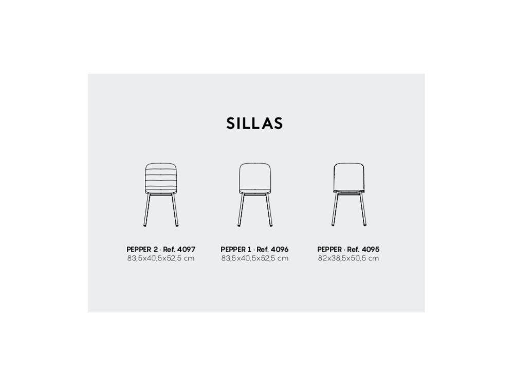 Silla tapizada Pepper Mobliberica - 5