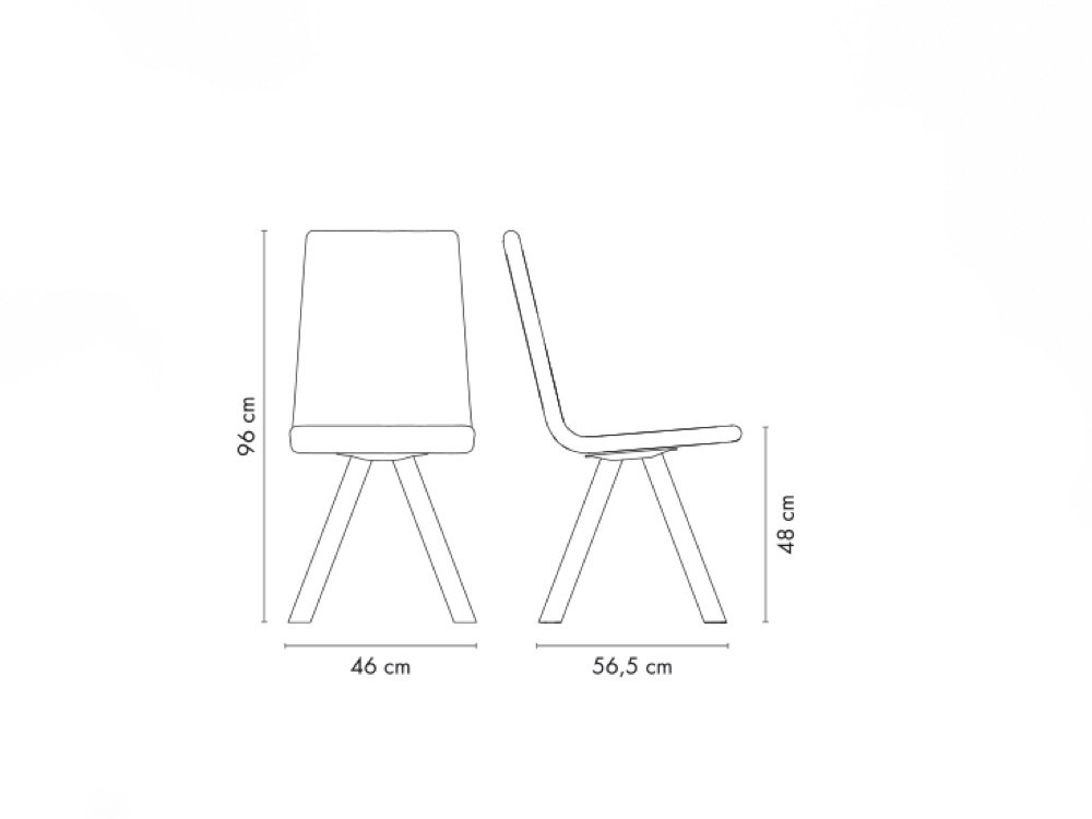 Silla con patas en forma de pirámide Vulcano Mobliberica - 1