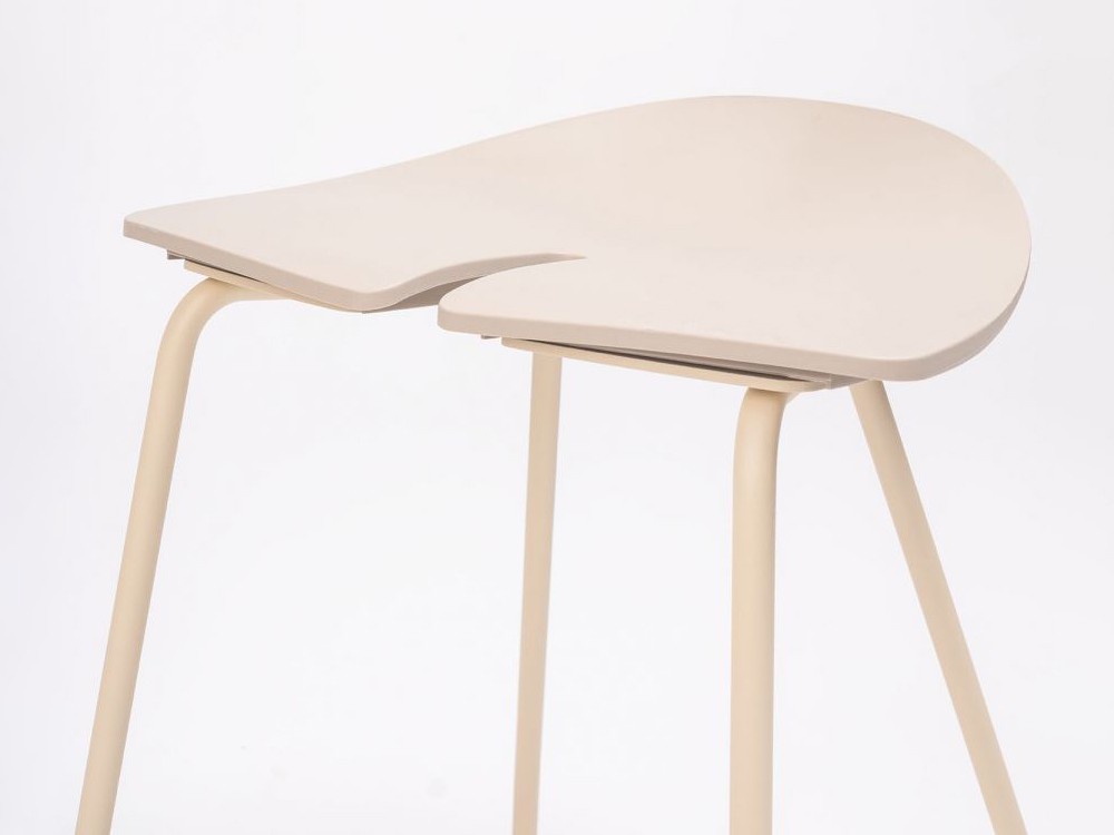 Taburete bajo Ant en acero y polipropileno Ondarreta - 24