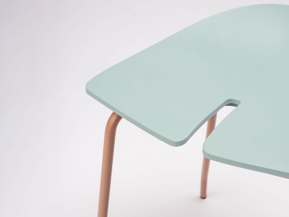 Taburete bajo Ant en acero y polipropileno Ondarreta - 38