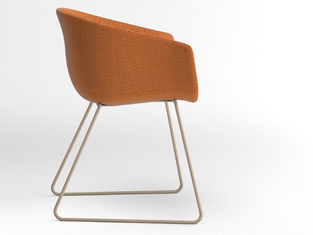 Silla Bai trineo tapizada Ondarreta - 5