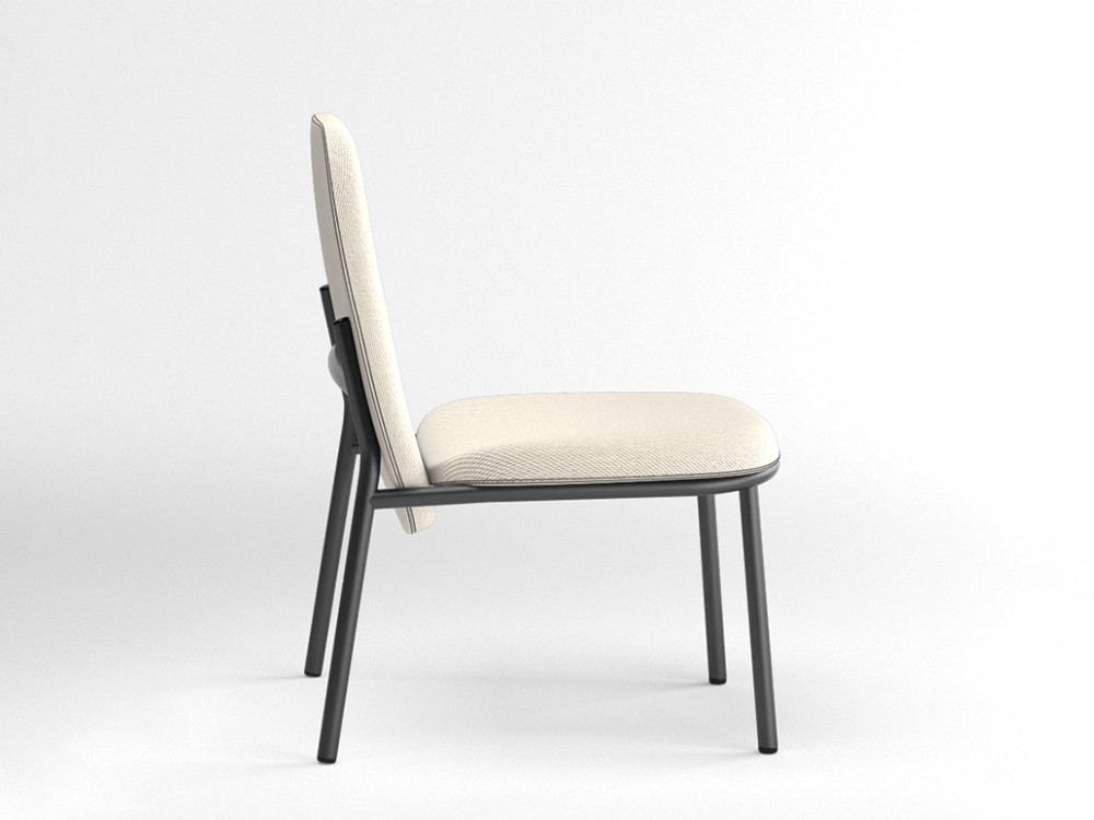 Sillón de acero Lana con respaldo alto Ondarreta - 12