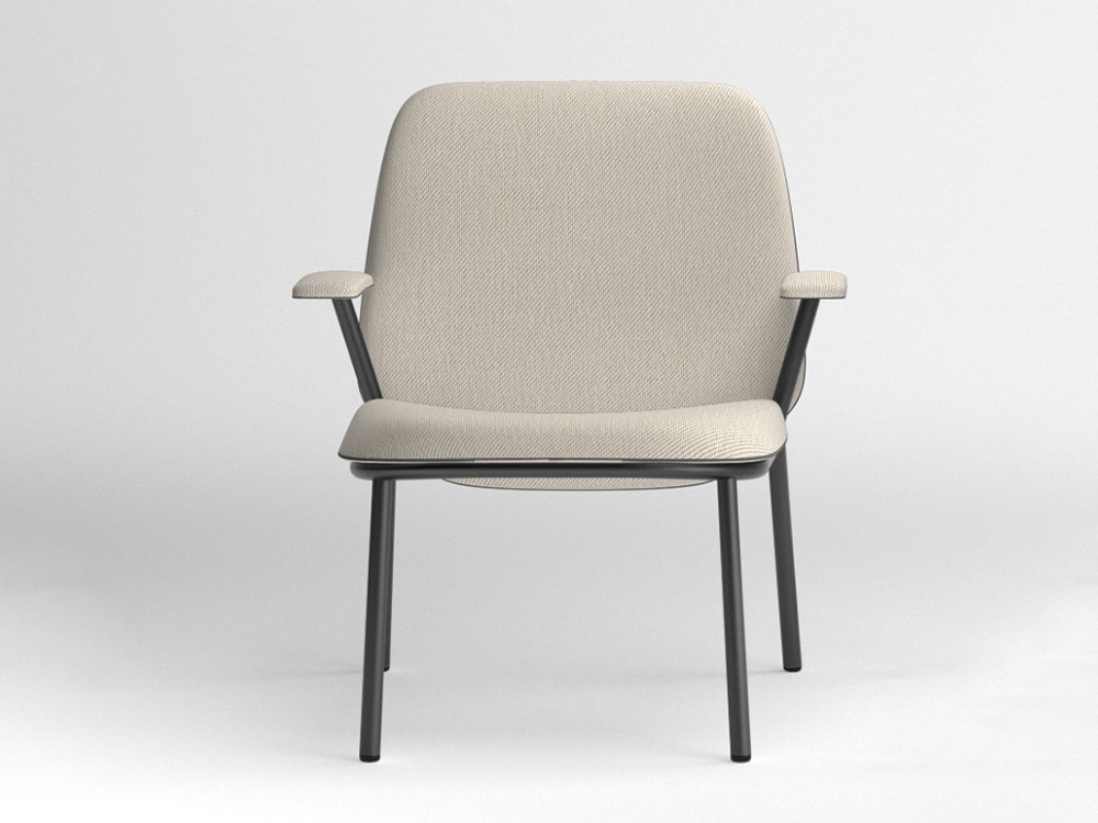 Sillón de respaldo alto con brazos Lana acero Ondarreta - 5