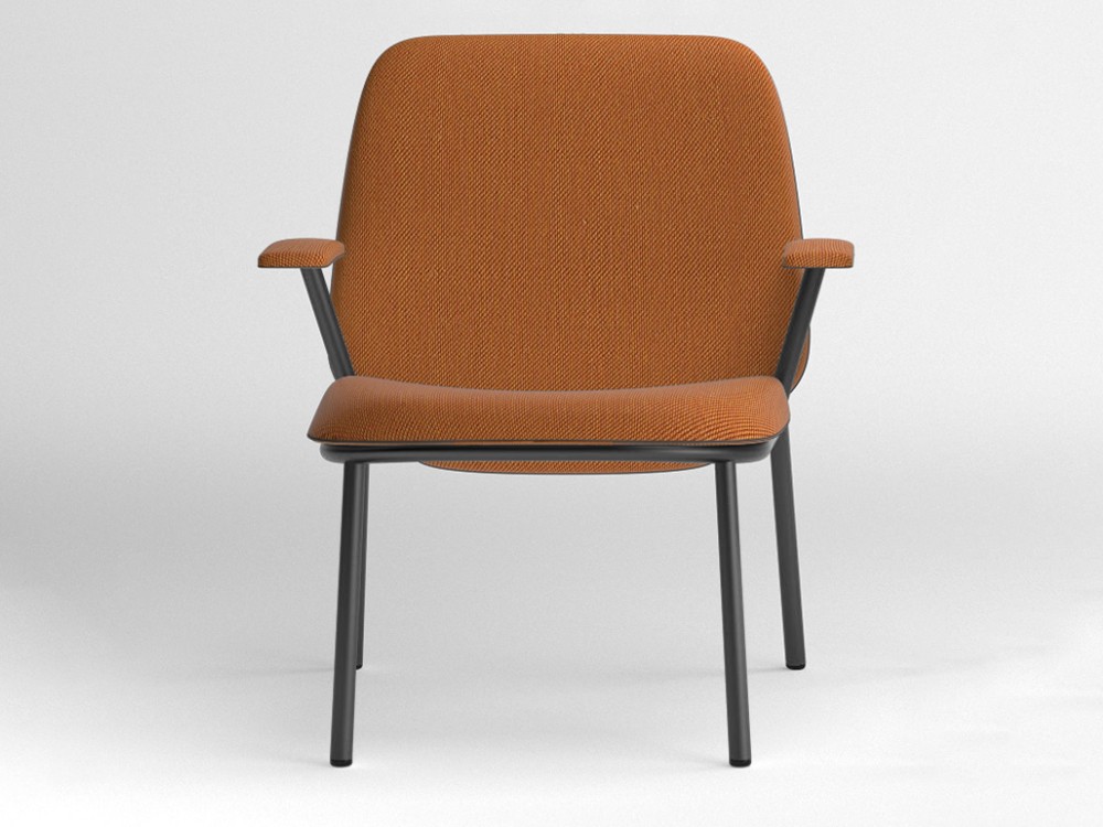 Sillón de respaldo alto con brazos Lana acero Ondarreta - 9