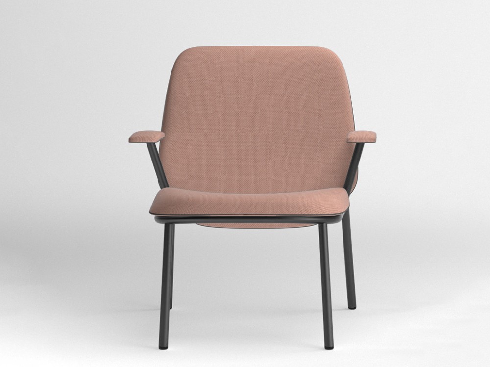 Sillón de respaldo alto con brazos Lana acero Ondarreta - 11