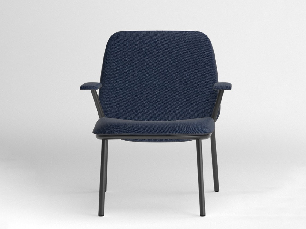 Sillón de respaldo alto con brazos Lana acero Ondarreta - 15