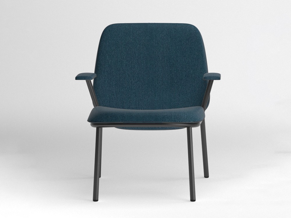 Sillón de respaldo alto con brazos Lana acero Ondarreta - 17